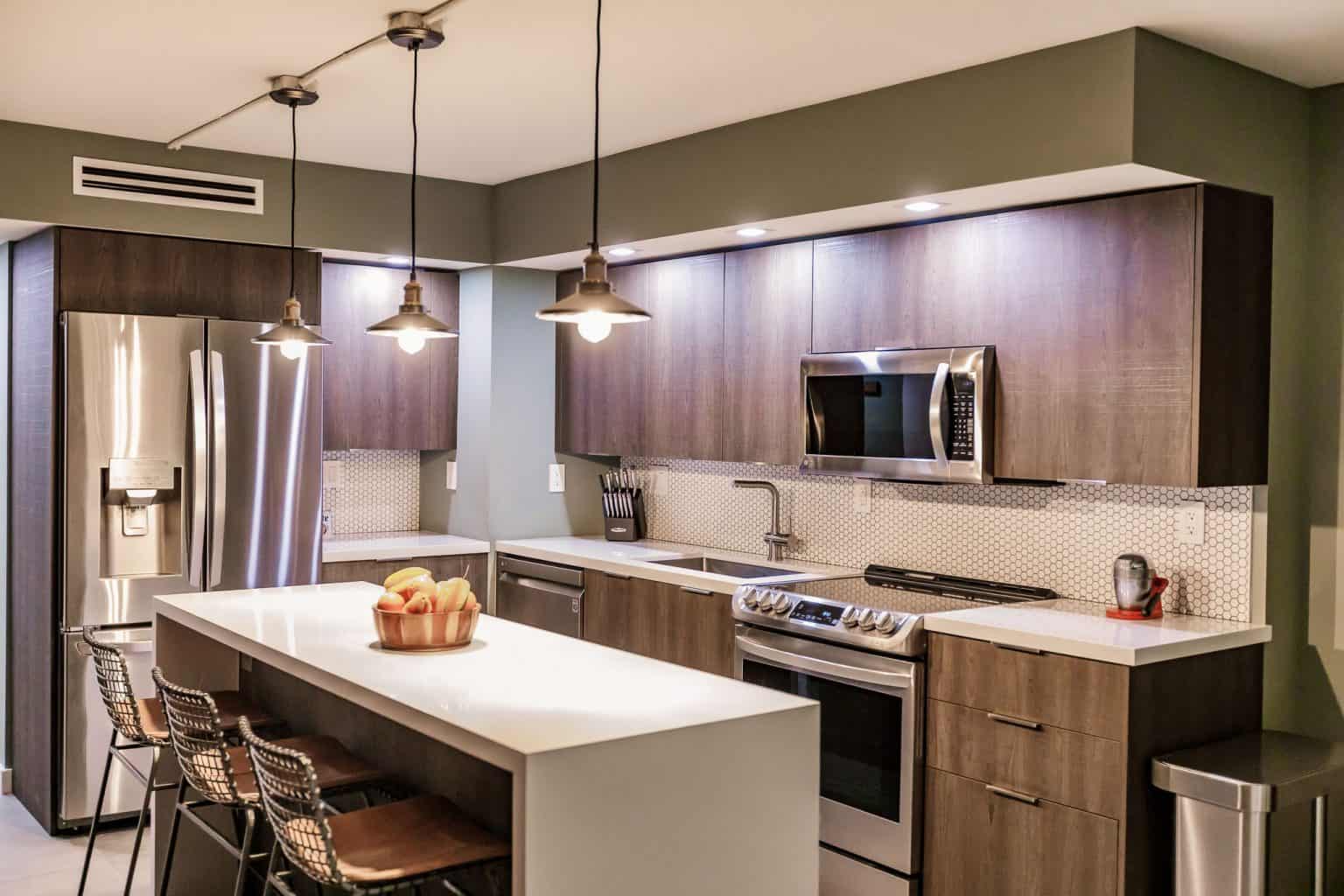 Condo Remodeling in South Miami with Italian Cabinets and Quartz Counters